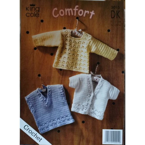 King Cole 3015 DK Crochet baby pattern