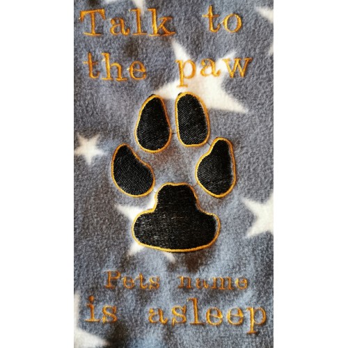 Dog Talk to the paw blanket