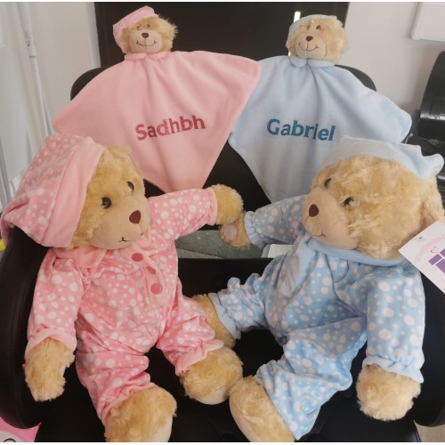Bedtime bear and comforter