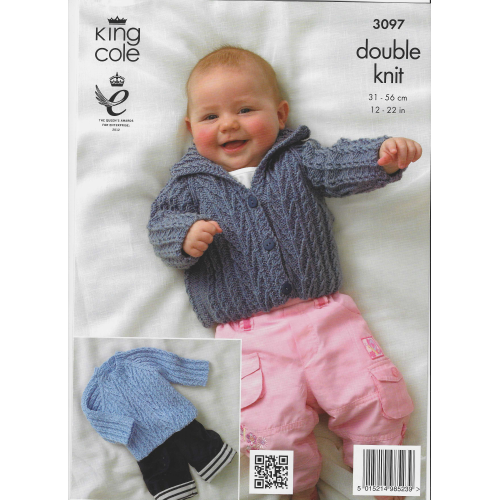 King Cole 3097 knitting DK 3pc pattern 