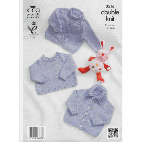 King Cole 3516 DK jumper and 2 cardigans
