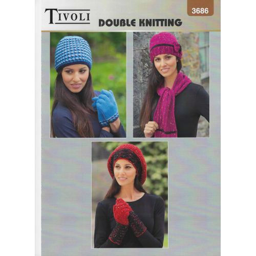 Tivoli 3686 DK hats, gloves and scarf