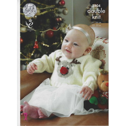 King Cole 3804 DK Rudolph and Santa jumpers