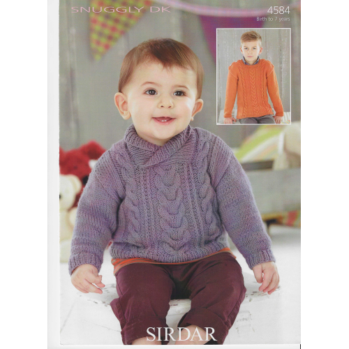 Sirdar 4584 DK childs jumper in 2 styles