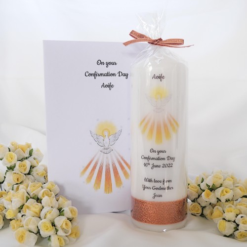Confirmation Candle Aoife and card set