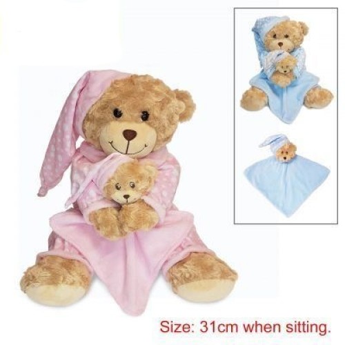 Bedtime bear and comforter