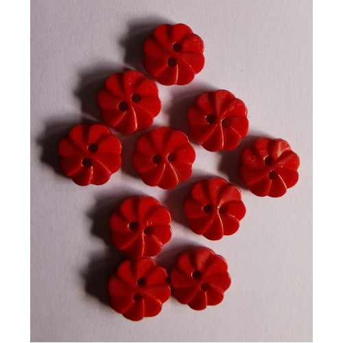 Red flower buttons #11