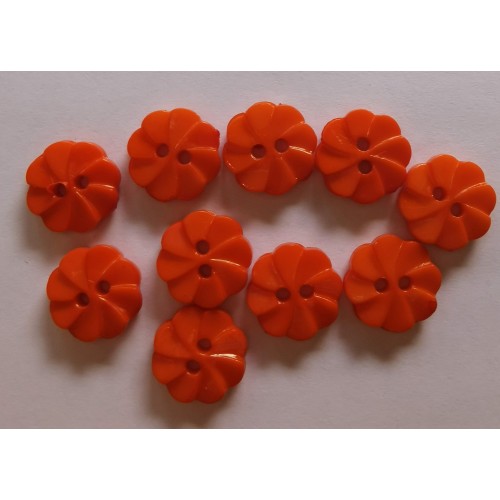Orange flower buttons #14
