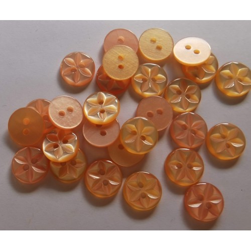 Peach star baby buttons #22