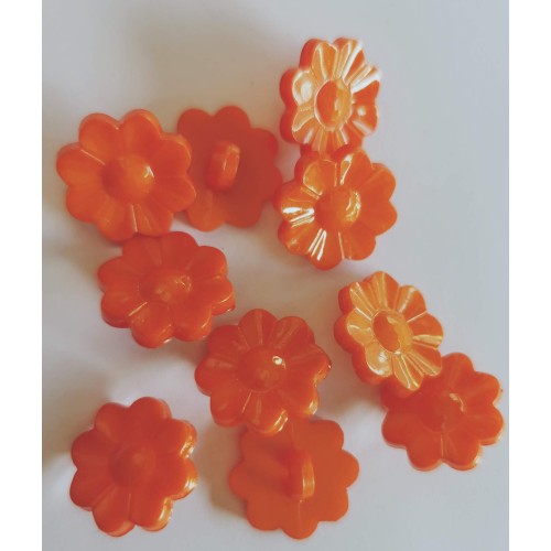 Orange flower shaped buttons #24