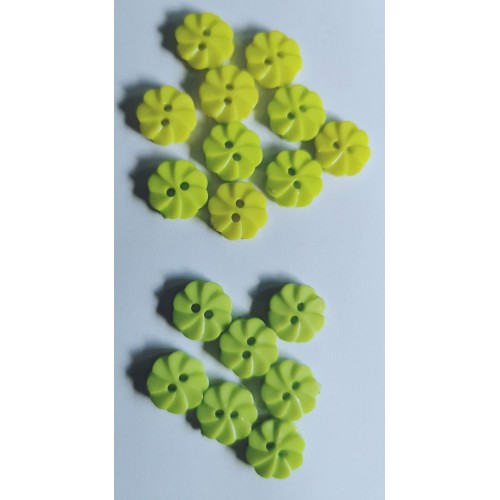 Green flower buttons #30