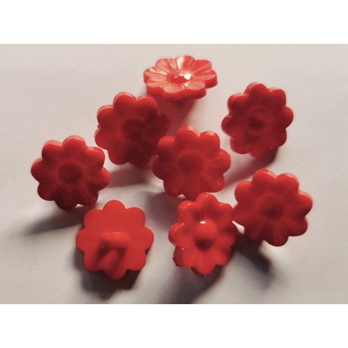 Red flower shaped buttons #36
