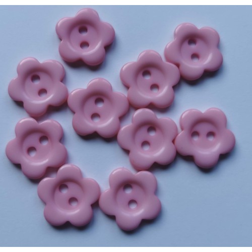 Pink flower shaped buttons #42