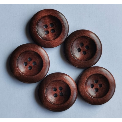 Large brown wooden buttons #52