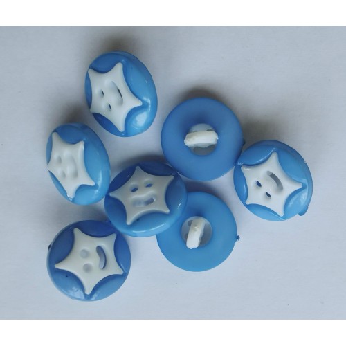 Blue smiley face buttons #62
