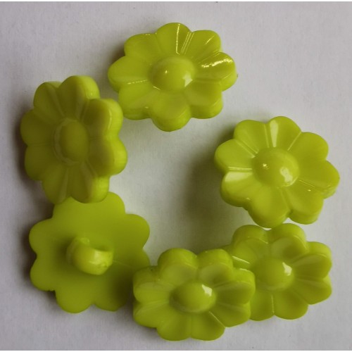 Lime flower shaped button #70