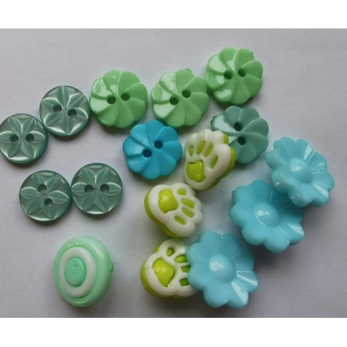 Mixed green buttons #81