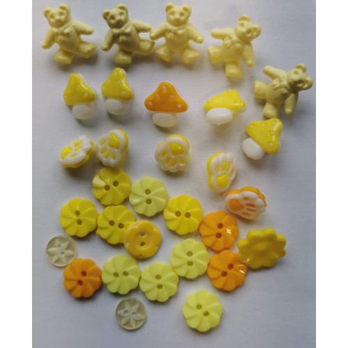 Mixed yellow buttons #82