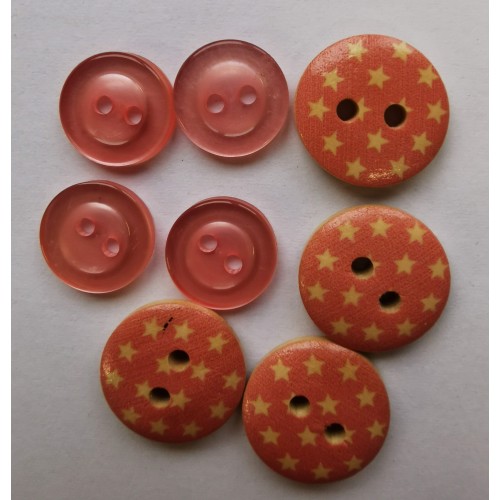 Mixed peach buttons #83