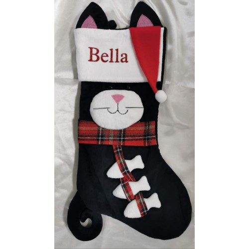Cat Christmas stocking