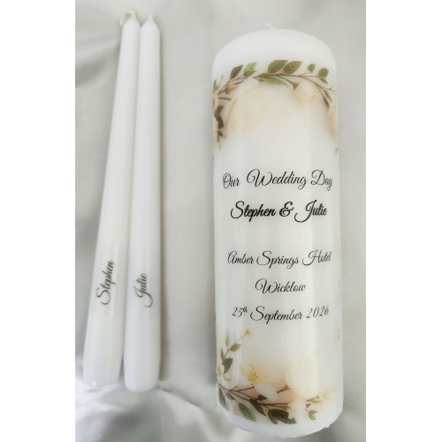 Cream flower border Cream flower border