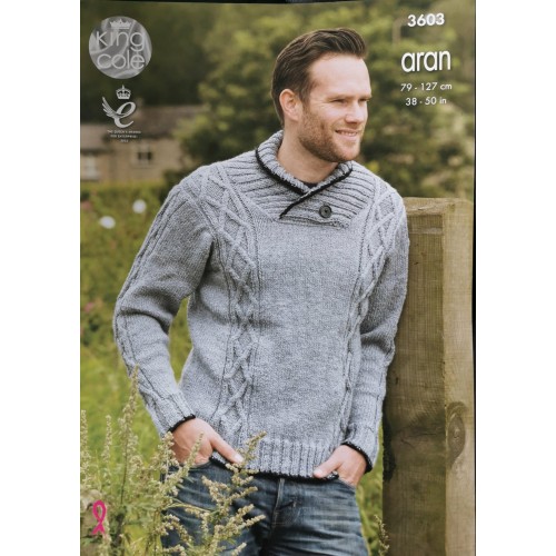King Cole 3603 Aran Jumper and Gilet