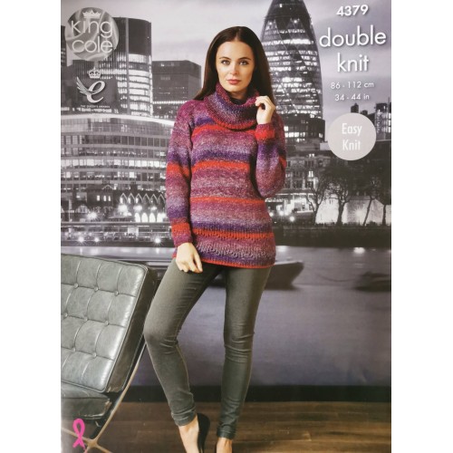 King Cole 4379 DK jumper and cardigan