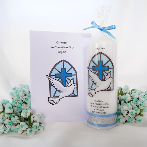 Confirmation Candle Logan and card set