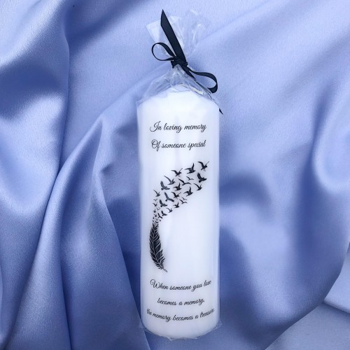 Feather memory candle