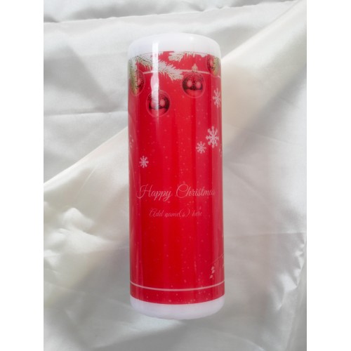 Red baubles candle