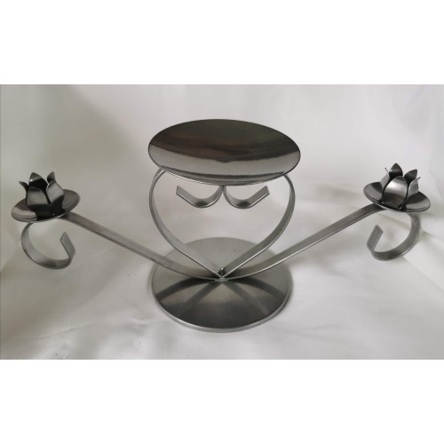 Silver unity candle holder