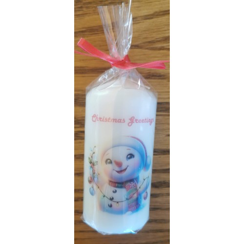 Snowman candle