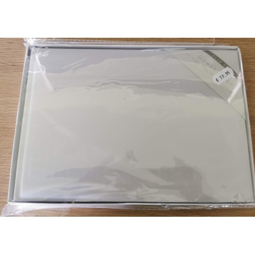 White silk guest book